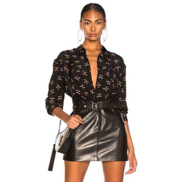Saint Laurent Tops - Saint Laurent silk micky mouse button down